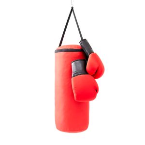 Kids' Punching Bag and Boxing Gloves Set - Red