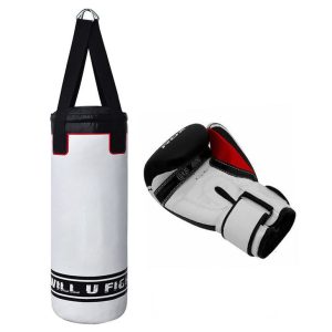 2ft Robo Kids Punch Bag with Gloves Set